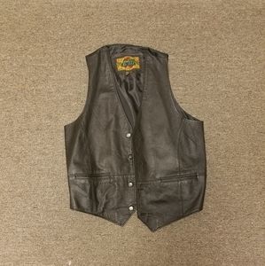Mens leather vest